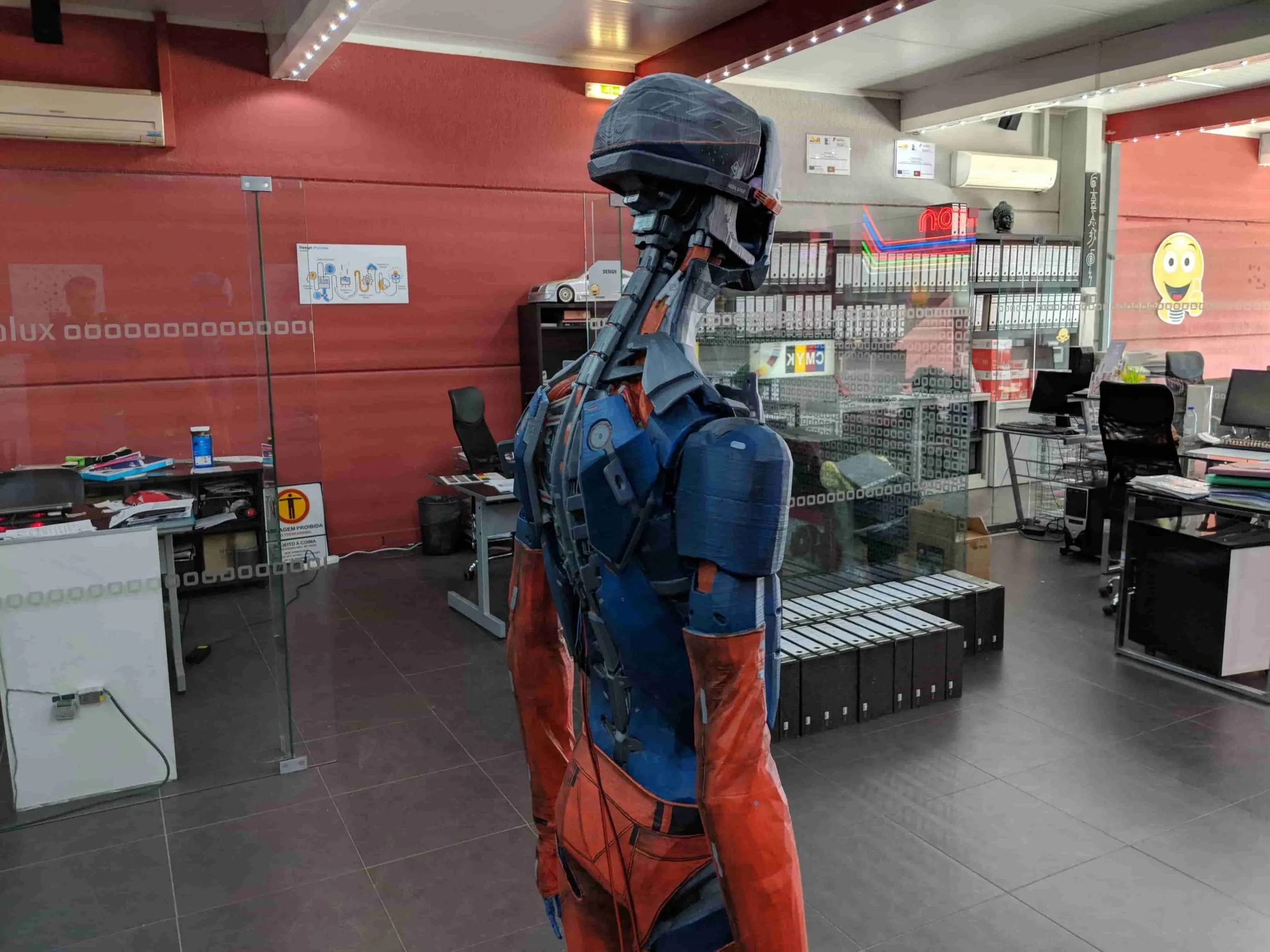 Adam standing in full, seen from the side